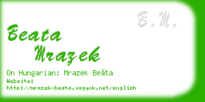 beata mrazek business card